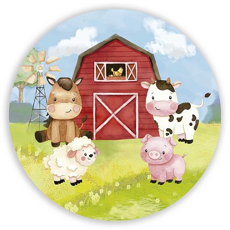 Capa Mini Painel Sublimado - Fazendinha