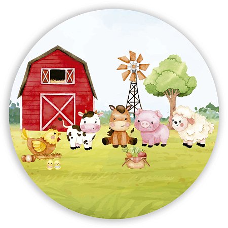 Capa Mini Painel Sublimado - Fazendinha