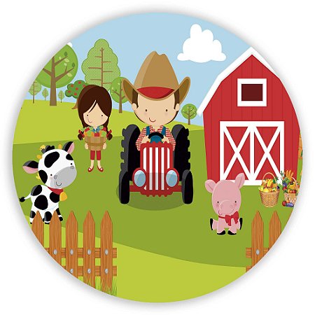 Capa Mini Painel Sublimado - Fazendinha