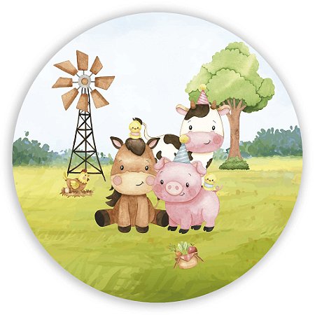 Capa Mini Painel Sublimado - Fazendinha