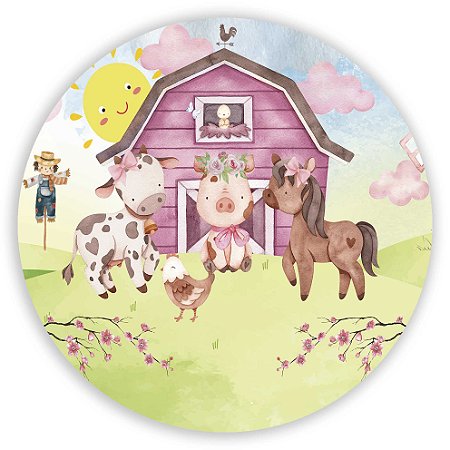 Capa Mini Painel Sublimado - Fazendinha