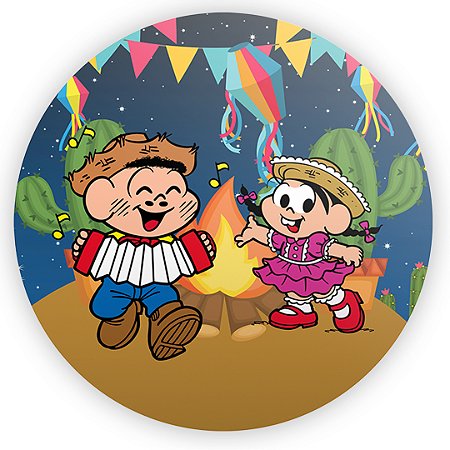 Mini Painel - Festa Junina Turma da Monica - Sublimado 3D