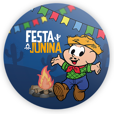 Mini Painel - Festa Junina Turma da Monica - Sublimado 3D