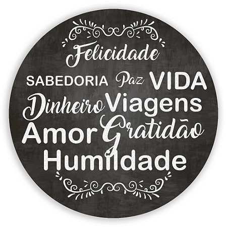 Mini Painel - Frase Positividade - Sublimado 3D