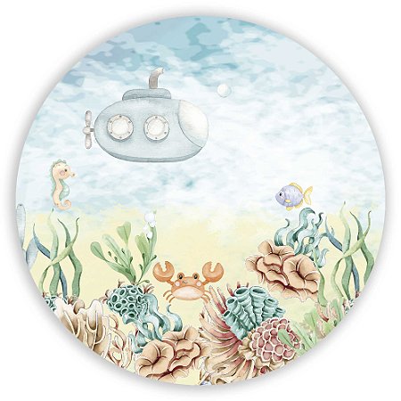Capa Mini Painel Sublimado - Fundo do Mar
