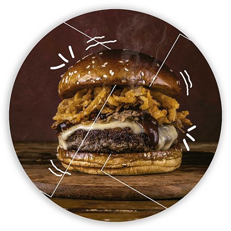 Mini Painel - Hamburguer - Sublimado 3D
