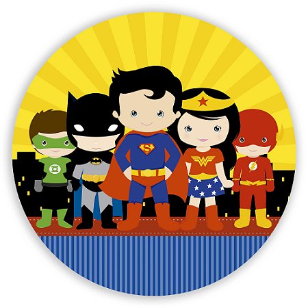 Mini Painel - Herois Cute - Sublimado 3D