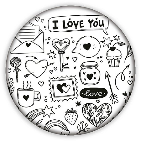 Mini Painel - I Love You - Sublimado 3D