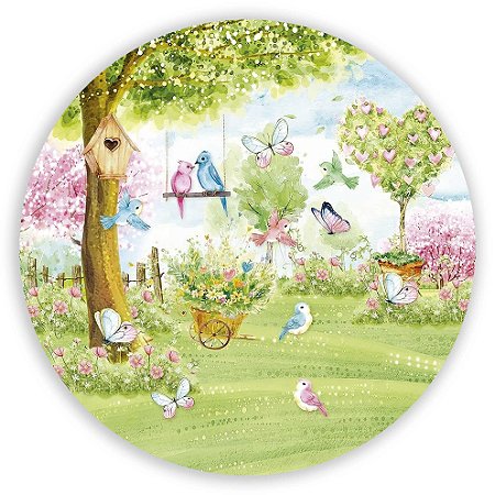 Capa Mini Painel Sublimado - Jardim Aquarela