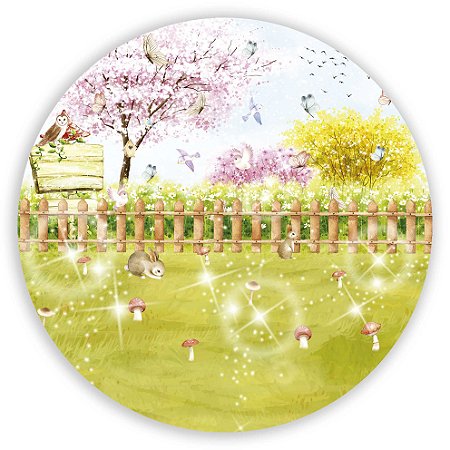 Capa Mini Painel Sublimado - Jardim Aquarela