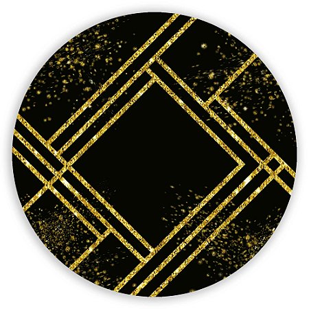 Mini Painel - Mármore Glitter Preto - Sublimado 3D