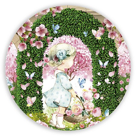 Capa Mini Painel Sublimado - Menina Jardim