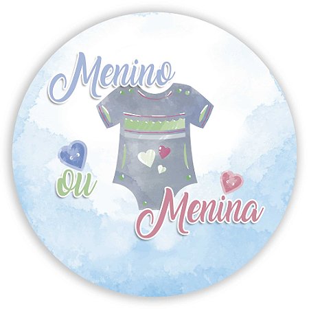 Mini Painel - Menina Menino Revelação - Sublimado 3D