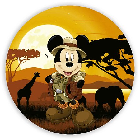 Mini Painel - Mickey Safari - Sublimado 3D