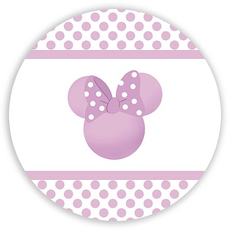 Mini Painel - Minnie Silhueta Rosa - Sublimado 3D