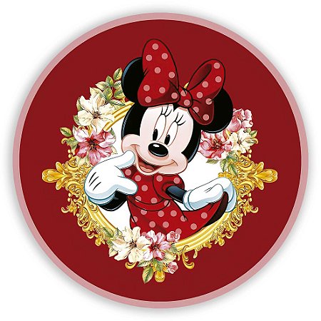 Mini Painel - Minnie Vermelha - Sublimado 3D