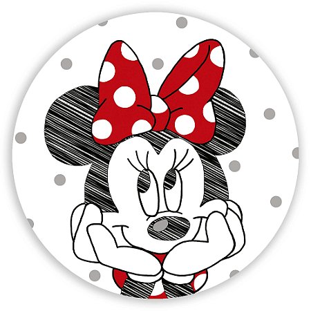 Mini Painel - Minnie Vermelha - Sublimado 3D