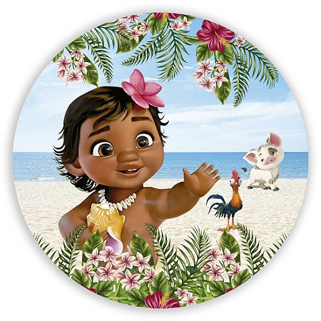 Mini Painel - Moana Baby - Sublimado 3D