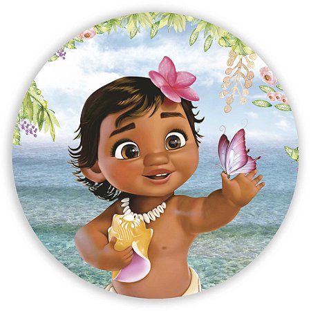 Mini Painel - Moana Baby - Sublimado 3D