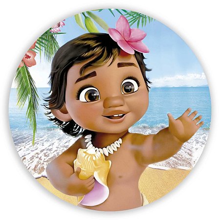 Mini Painel - Moana Baby - Sublimado 3D