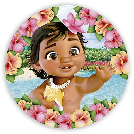 Mini Painel - Moana Baby - Sublimado 3D