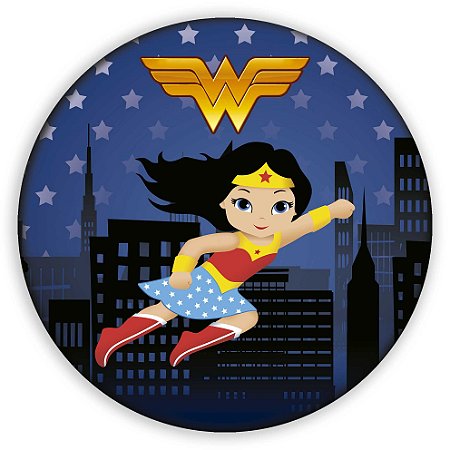 Capa Mini Painel Sublimado - Mulher Maravilha Cute