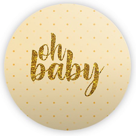 Mini Painel - Oh Baby Amarelo Claro - Sublimado 3D