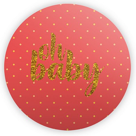 Mini Painel - Oh Baby Vermelho - Sublimado 3D