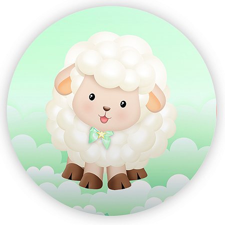 Mini Painel - Ovelinha Cute - Sublimado 3D