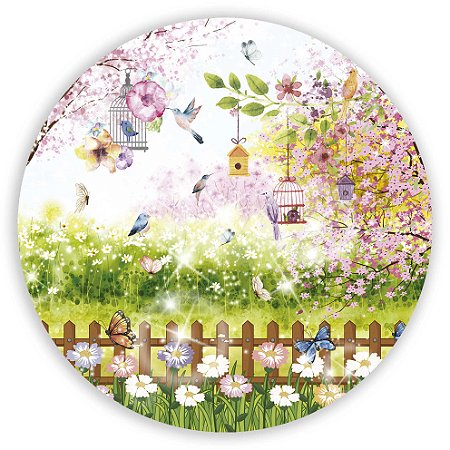 Mini Painel - Pássaros Cute - Sublimado 3D