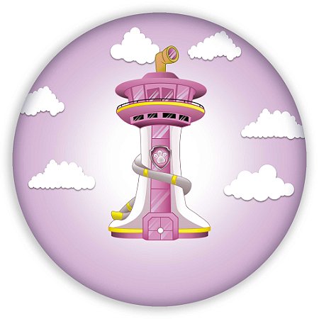 Mini Painel - Patrulha Canina Torre Rosa - Sublimado 3D