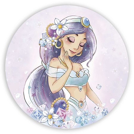 Mini Painel - Princesa Jasmine - Sublimado 3D