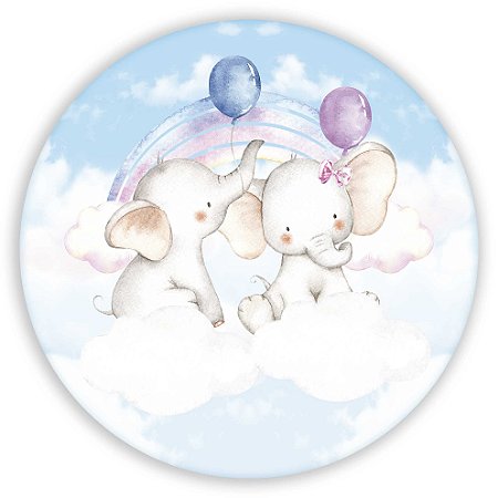 Mini Painel - Revelação Elefante - Sublimado 3D