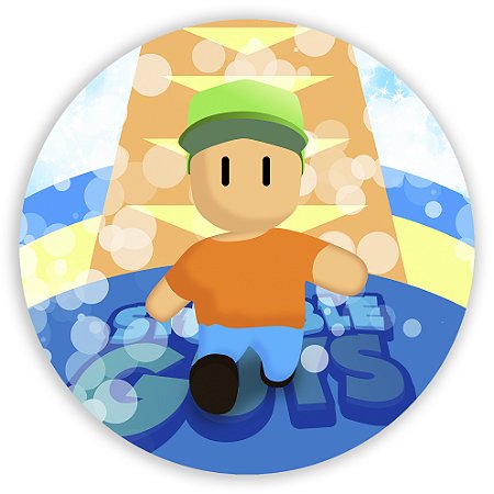 Capa Mini Painel Sublimado - Stumble Guys Azul