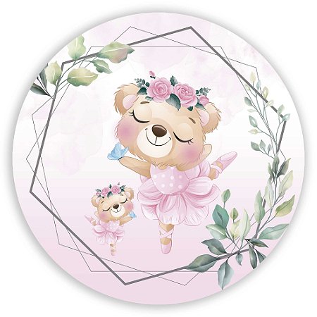 Mini Painel - Ursinha Bailarina - Sublimado 3D