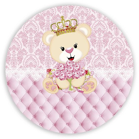 Capa Mini Painel Sublimado - Ursinha Realeza