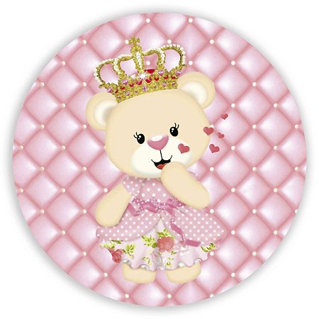 Capa Mini Painel Sublimado - Ursinha Realeza