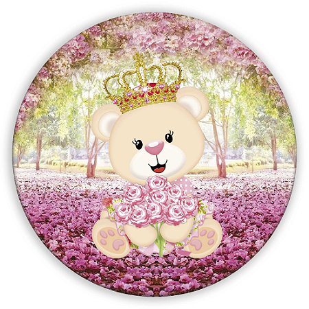 Capa Mini Painel Sublimado - Ursinha Realeza
