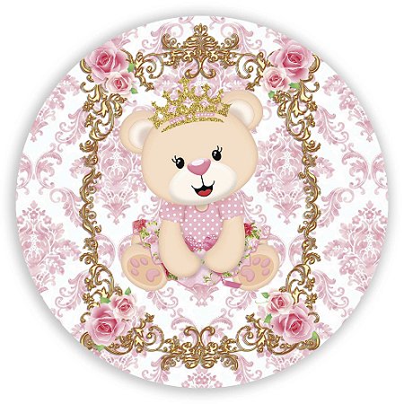 Capa Mini Painel Sublimado - Ursinha Realeza