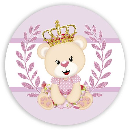 Capa Mini Painel Sublimado - Ursinha Realeza