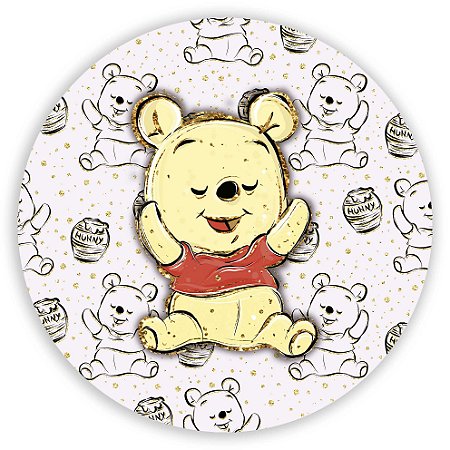 Capa Mini Painel Sublimado - Ursinho Pooh