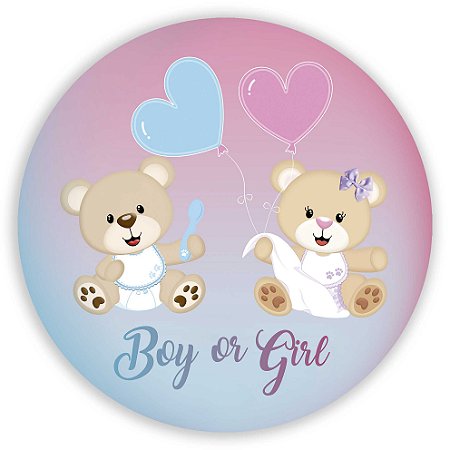 Capa Mini Painel Sublimado - Ursinho Revelação