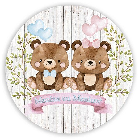 Capa Mini Painel Sublimado - Ursinho Revelação