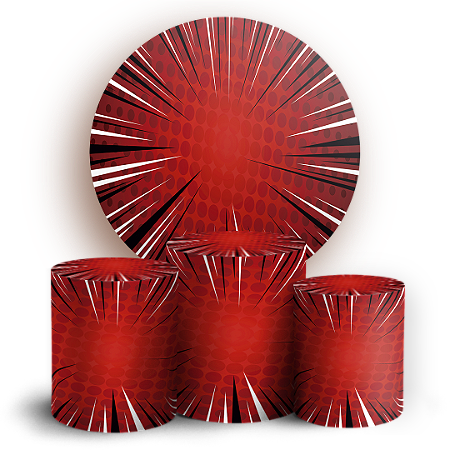 Capas Painel Redondo e Trio Cilindro Sublimado - Fundo Sonic Shadow