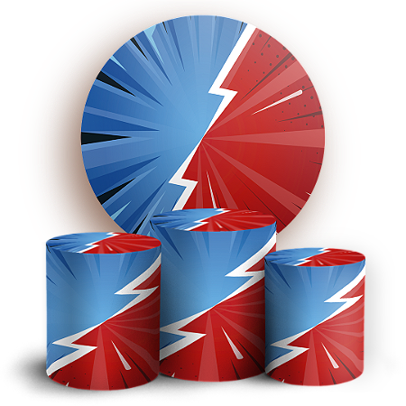 Capas Painel Redondo e Trio Cilindro Sublimado - Fundo Sonic Shadow