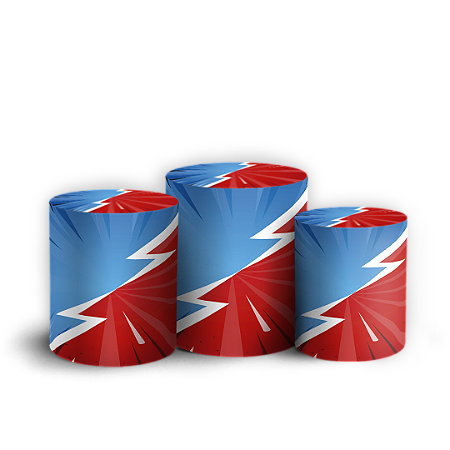 Capas Trio Cilindro Sublimado Vest Facil - Fundo Sonic Shadow