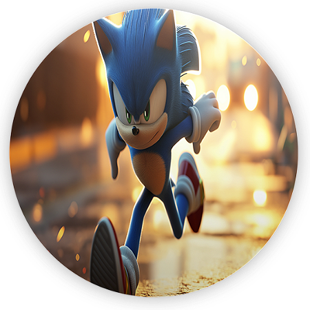 Capa Mini Painel Sublimado - Sonic