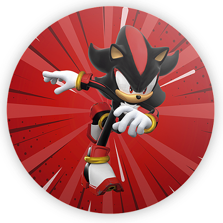 Capa Painel Redondo Sublimado - Sonic Shadow