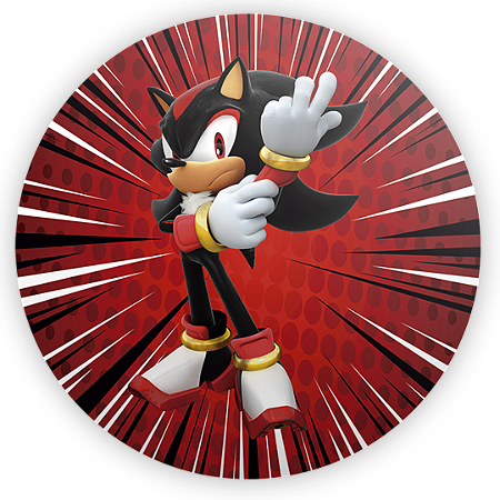 Capa Painel Redondo Sublimado - Sonic Shadow