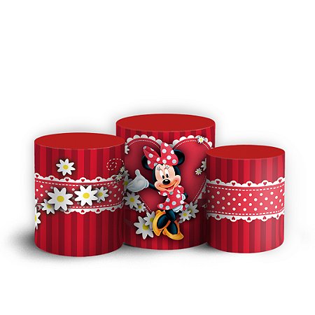 Capas Trio Cilindro Sublimado Vest Facil - Minnie
